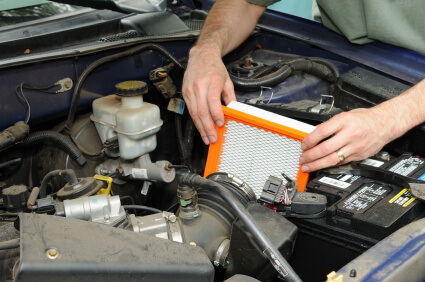 changing car engine air filter