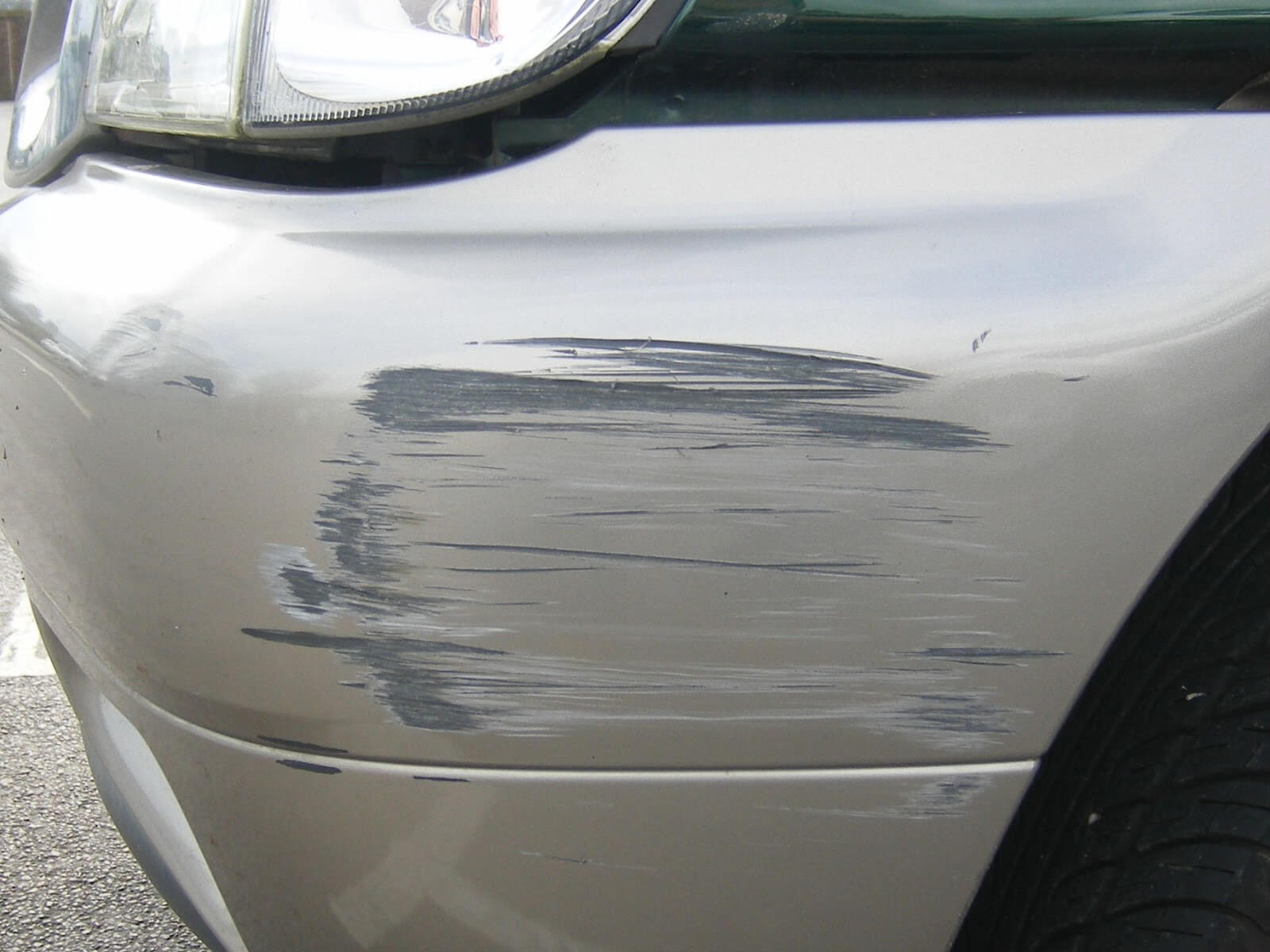 scratches on car bumper