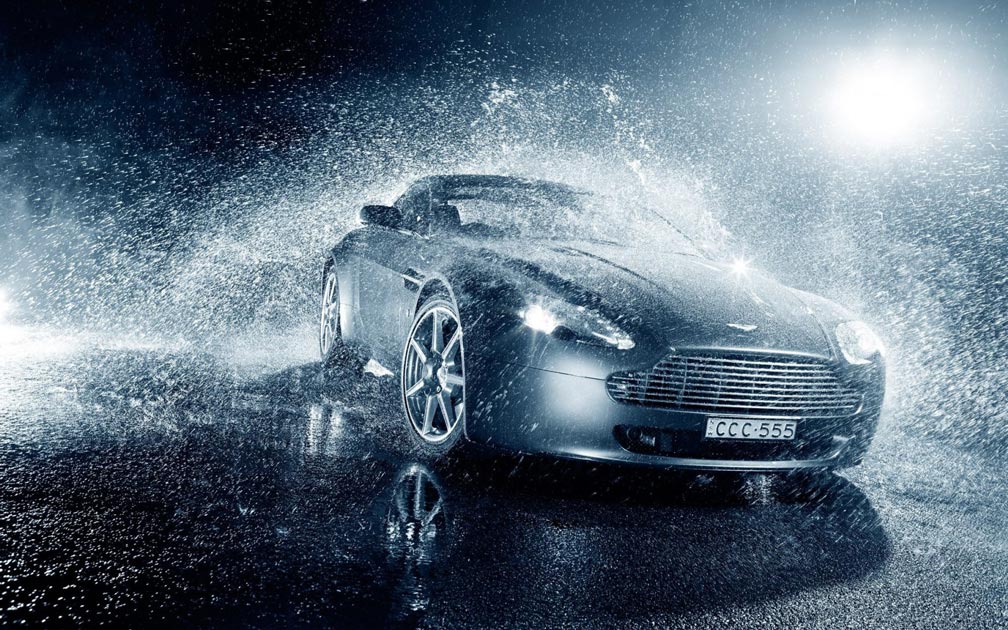 aston-martin-v8-vantage-rain-water-light