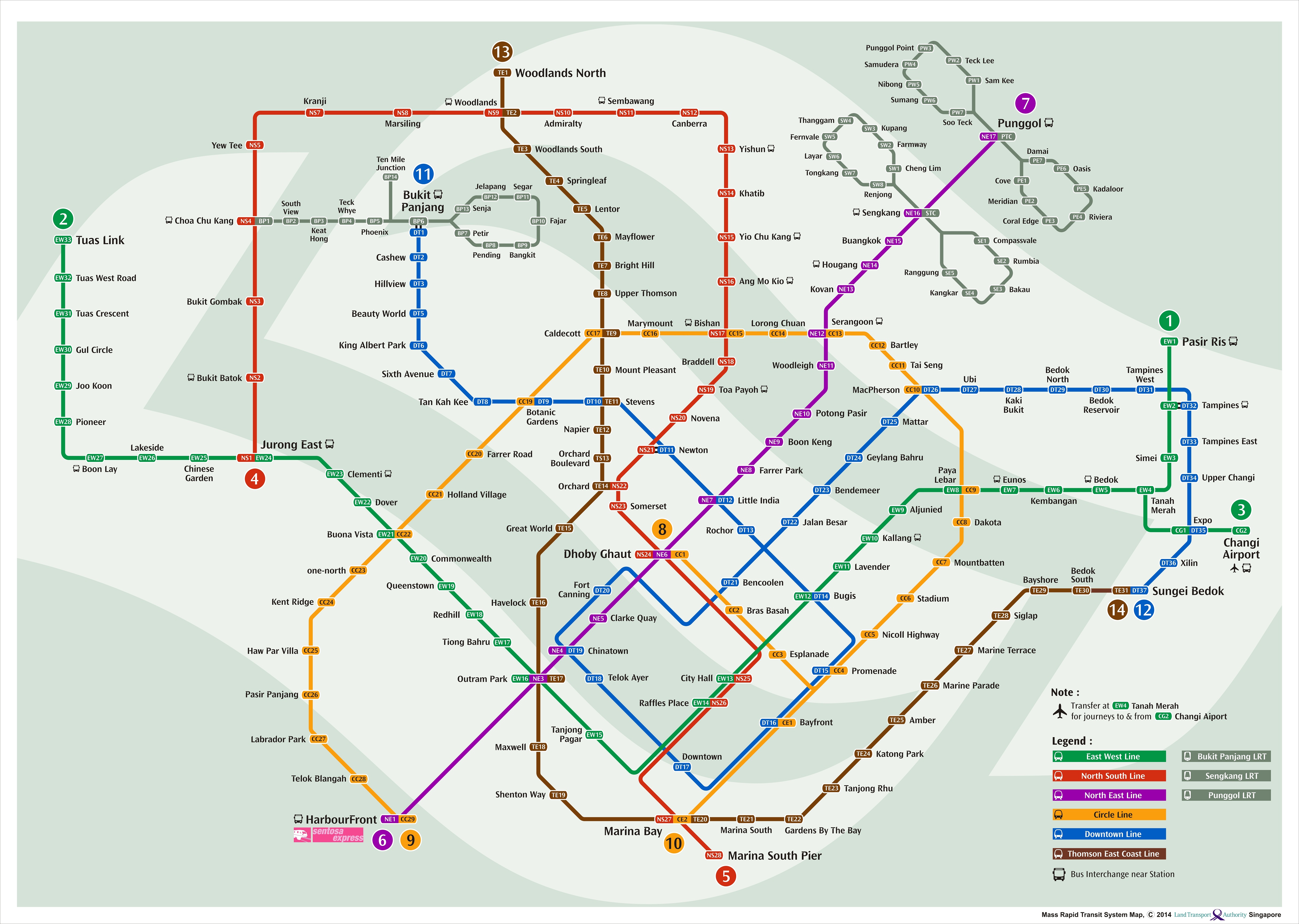 Singapore MRT map