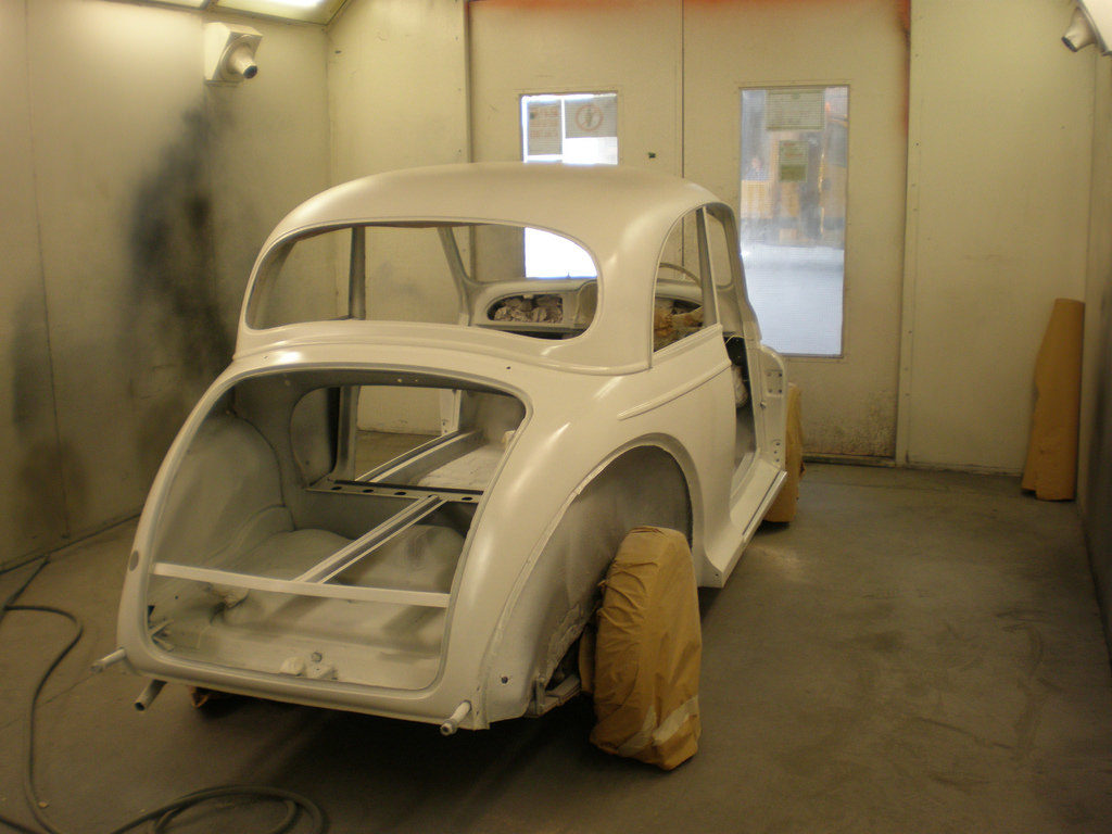 priming the car for paint