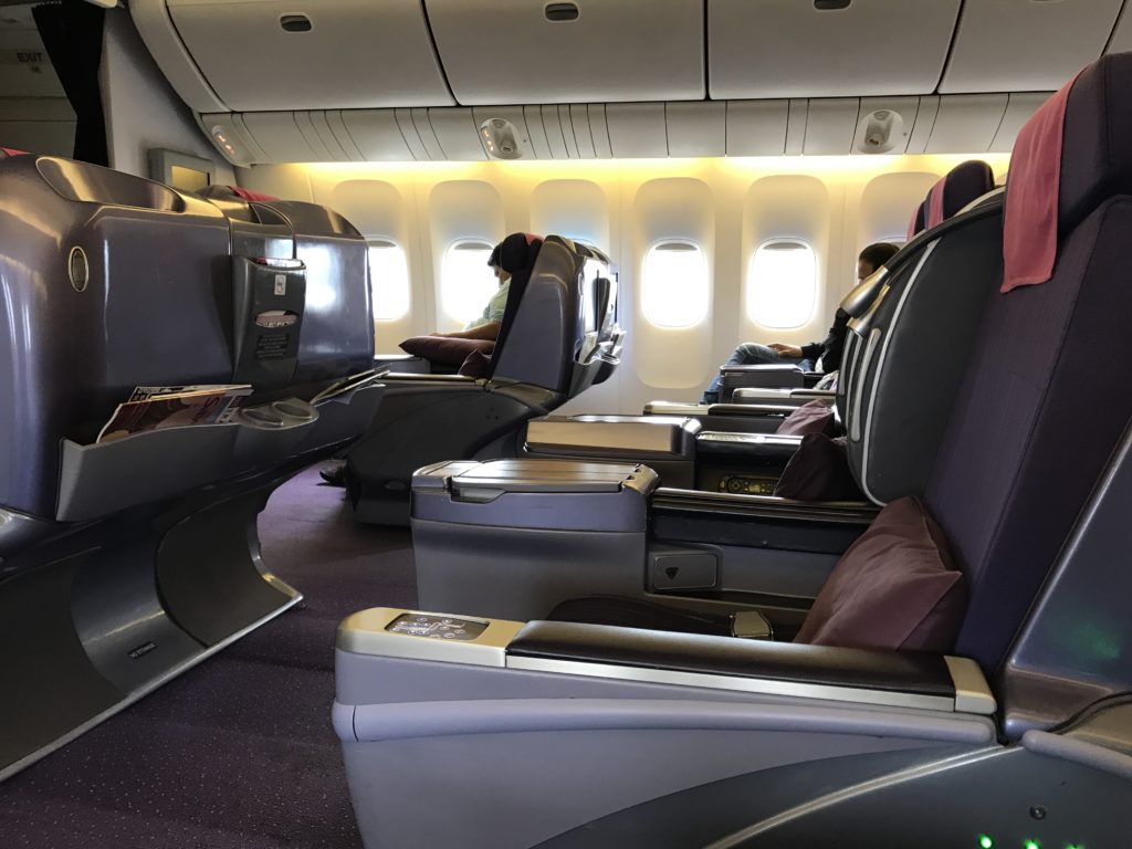 Journey to Jeju - Thai Airways - Plane interior