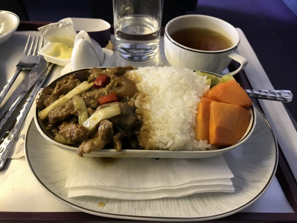 ourney to Jeju - Thai Airways - Plane Food