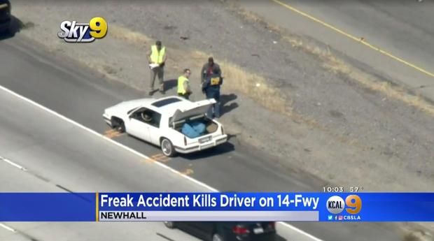 California Freeway Freak Accident