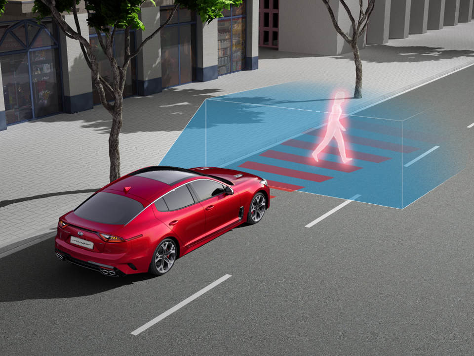 Kia Stinger Safety rear cross traffic alert