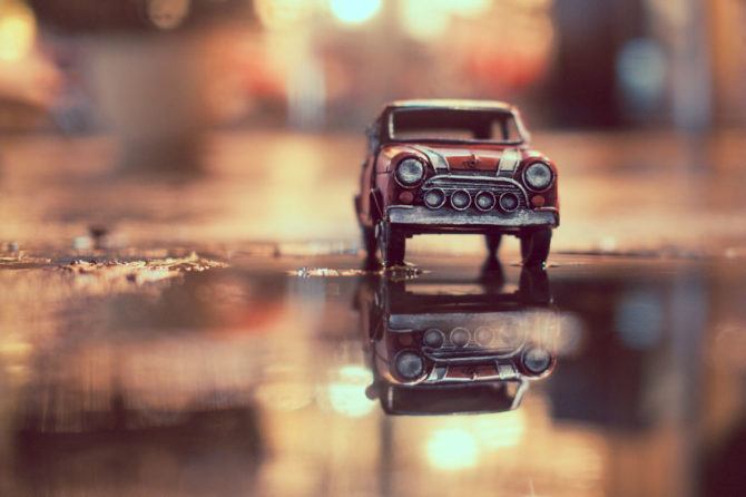 Scale Model car perspective photography