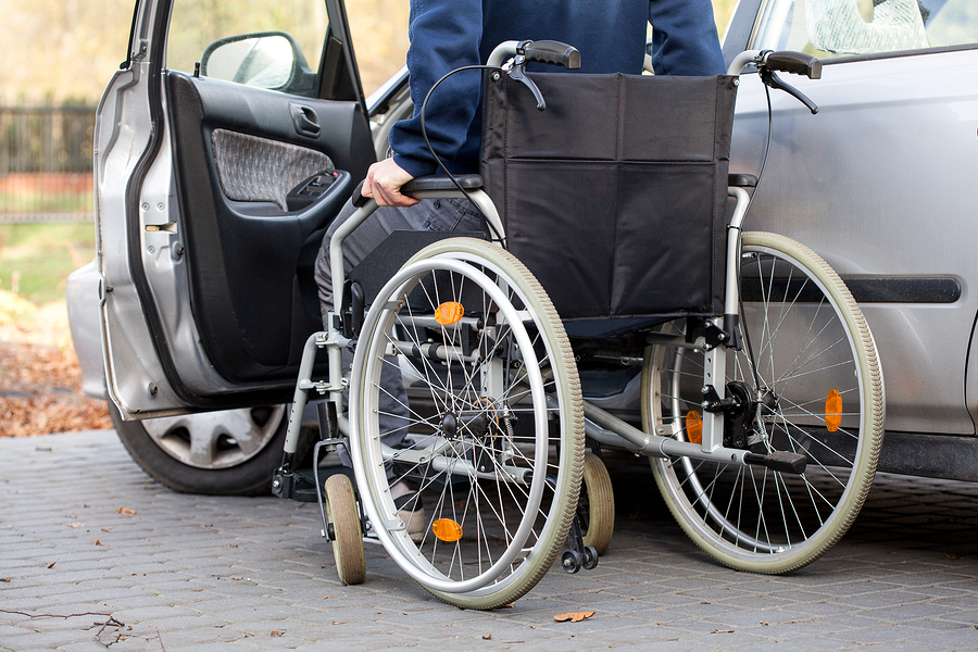 elderly with wheelchair entering a car, impact of 0% vehicle growth rate