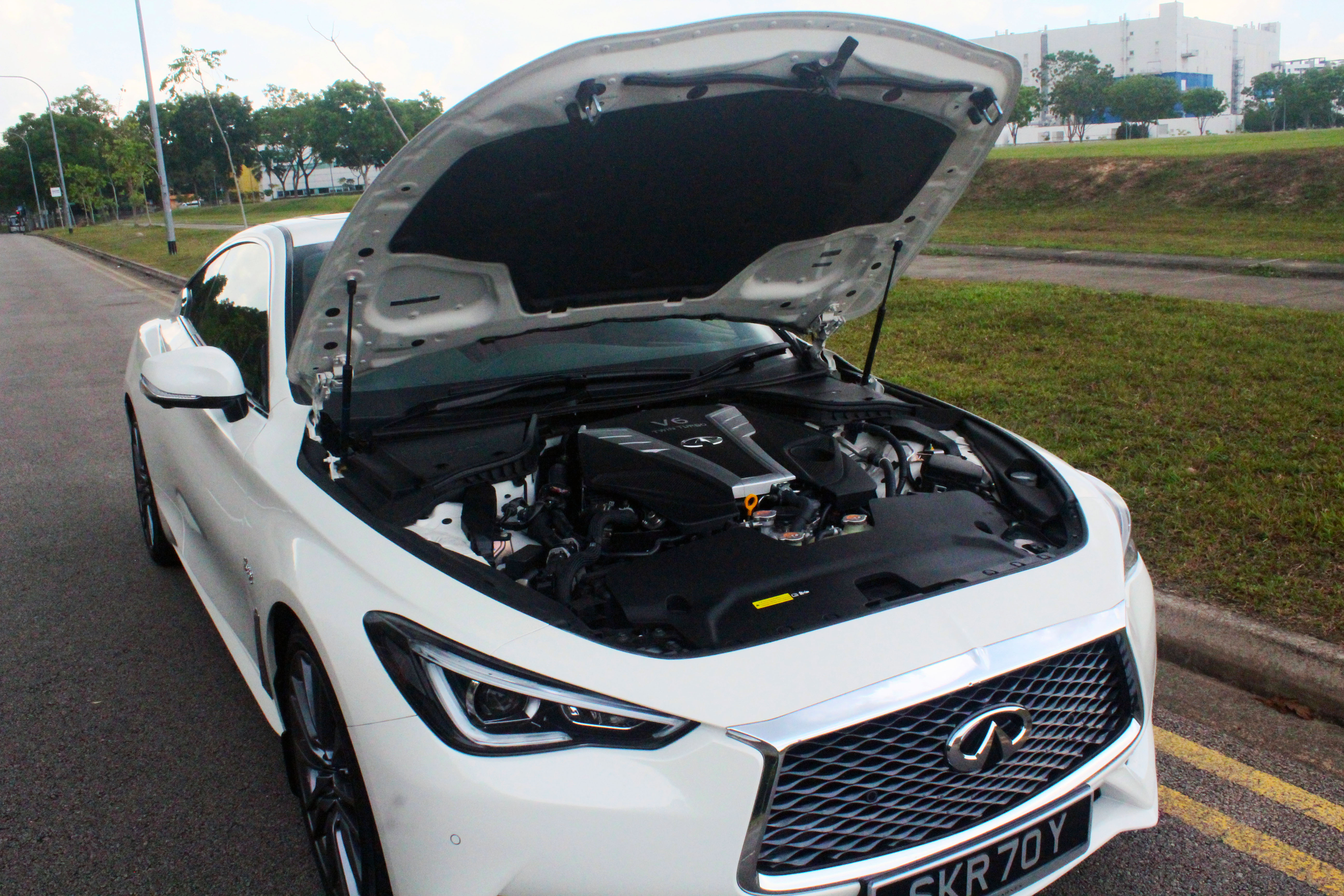 The Infiniti Q60 packs a punch under the hood