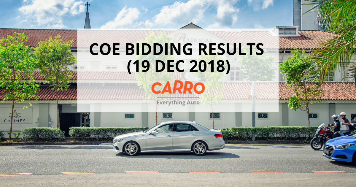 COE Bidding Results (19 December 2018)