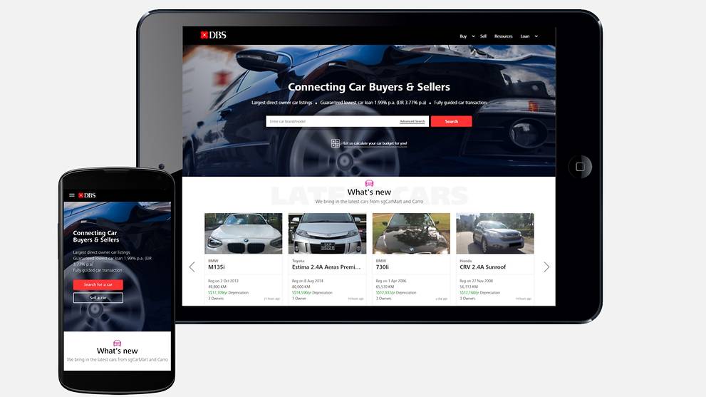 Singapore bank DBS partners sgCarMart, Carro in new online car portal