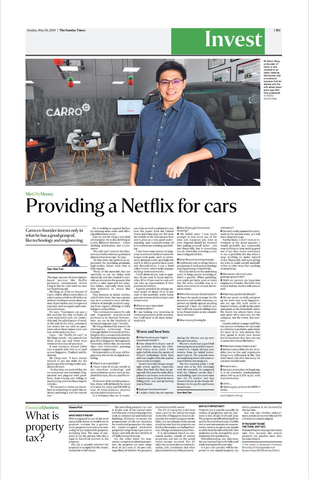 The Sunday Times: Providing a Netflix for Cars