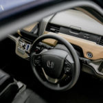 Steering wheel and dashboard of a Honda Freed Hybrid