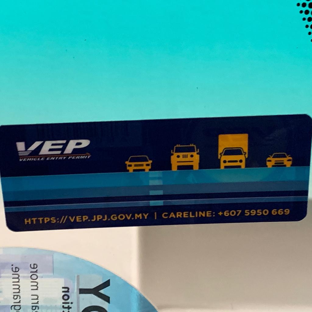 VEP-RFID tag on the windscreen