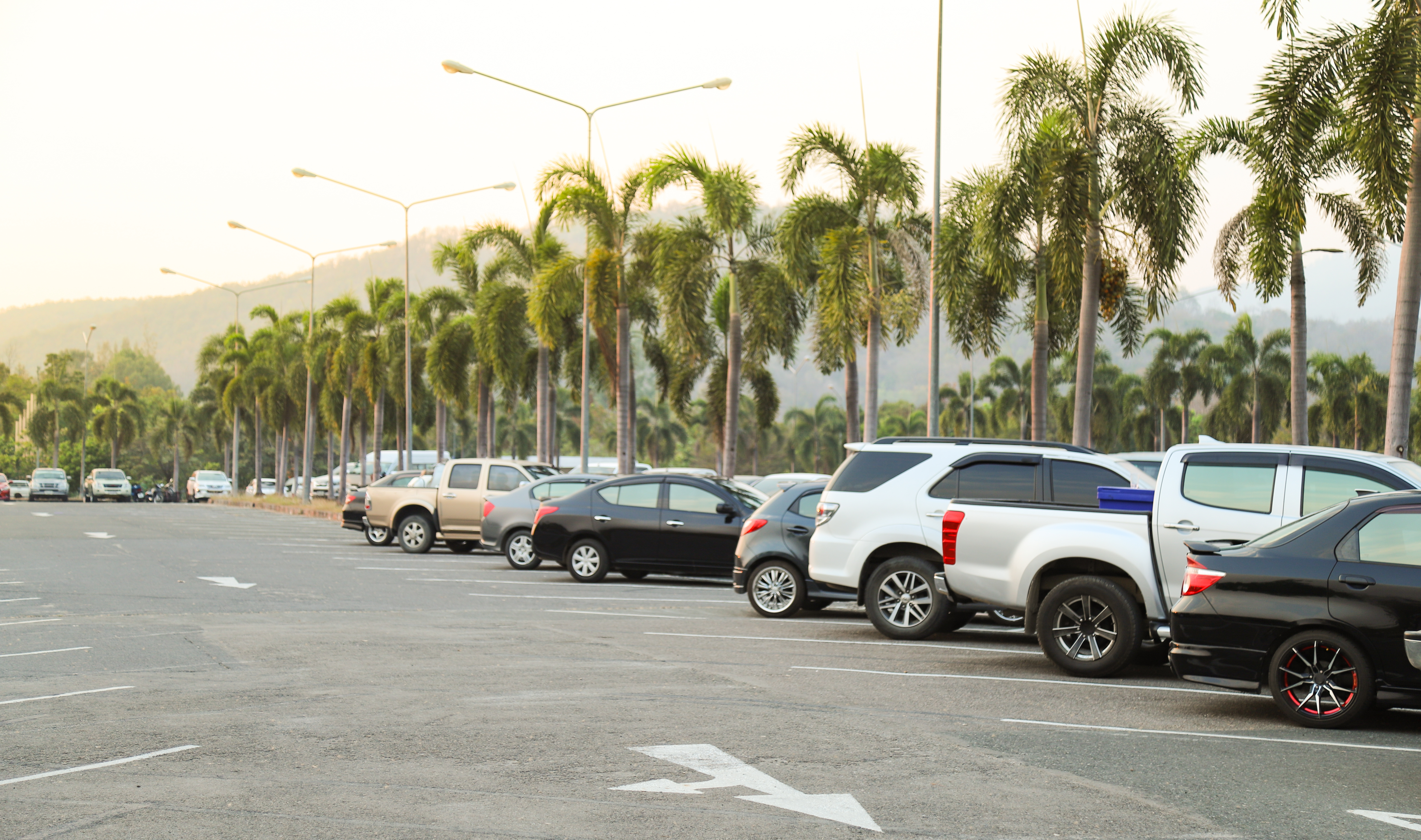 a row of different cars