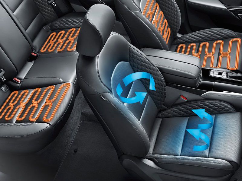 airconditioned and cooled seats car
