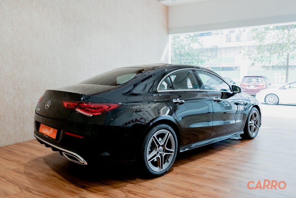 rear design of the CLA 200 Coupe