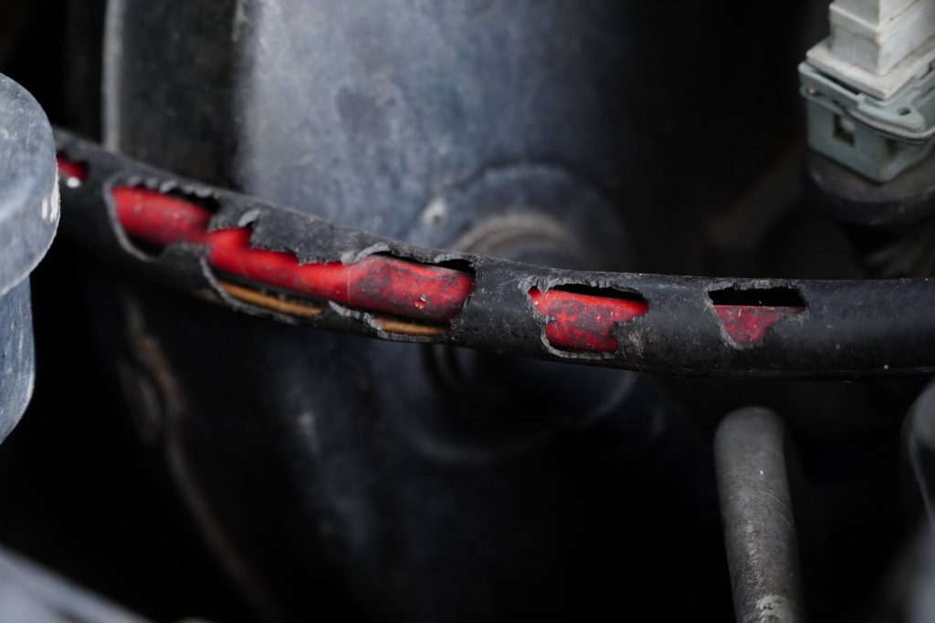 exposed wiring cause car fire