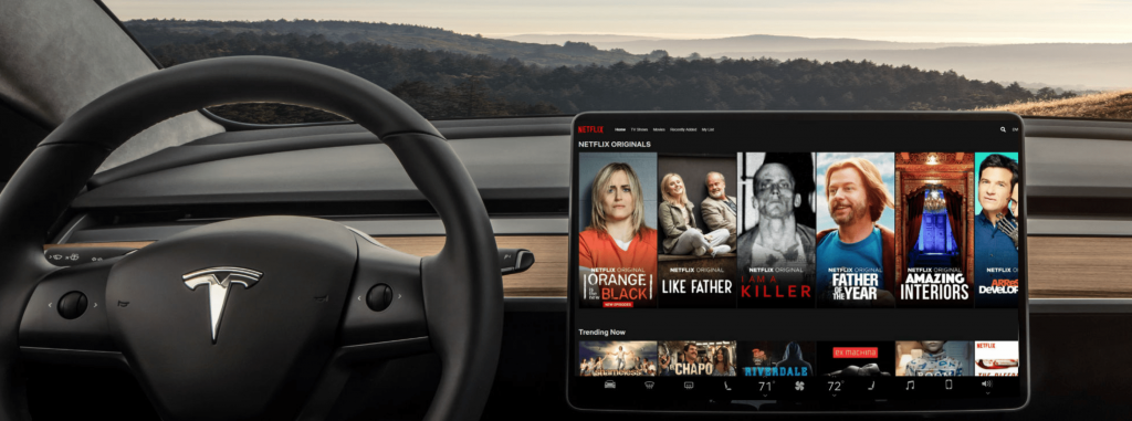 Watch Netflix in your Tesla car